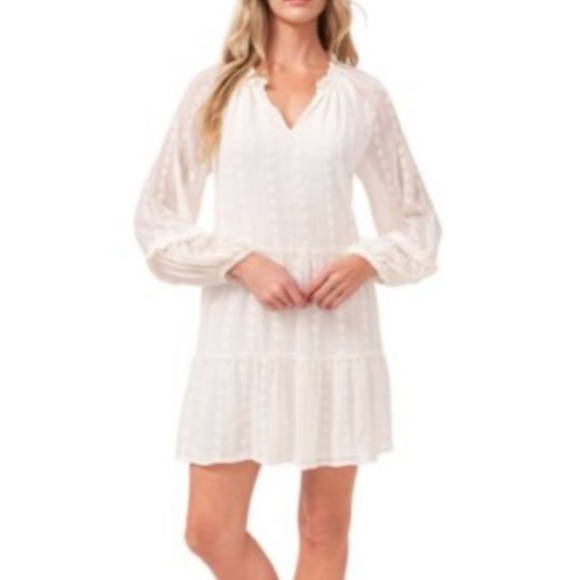 NWT, CeCe Eyelet Classic Boho, Long sleeve, Dress,size Small, Timeless,Twirlable - Picture 12 of 12